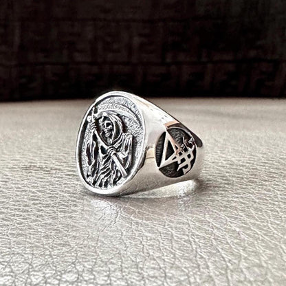 Grim Reaper God of Death Gothic Skull Ring