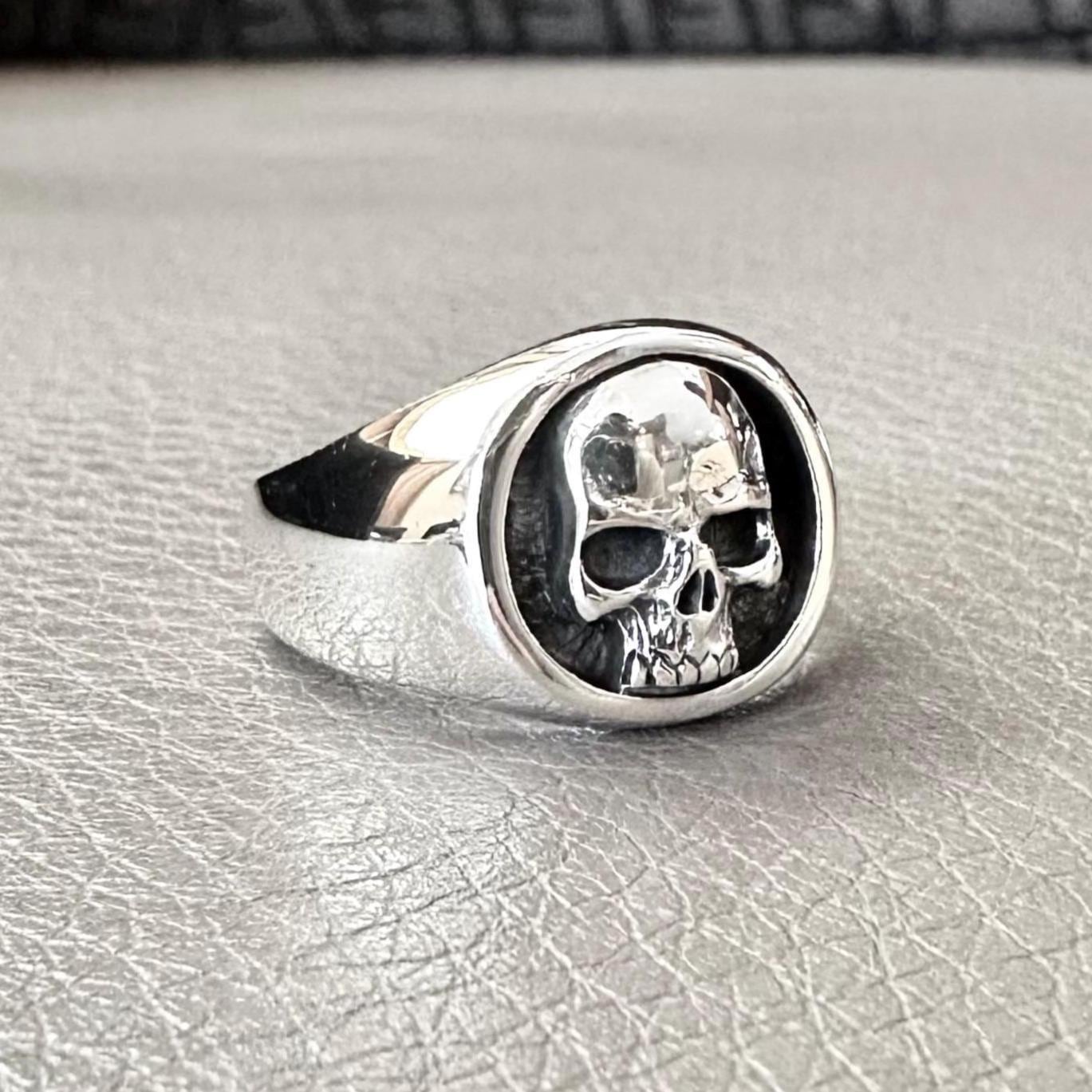 Skull Punk Gothic Pirate Skull Bones Biker Ring