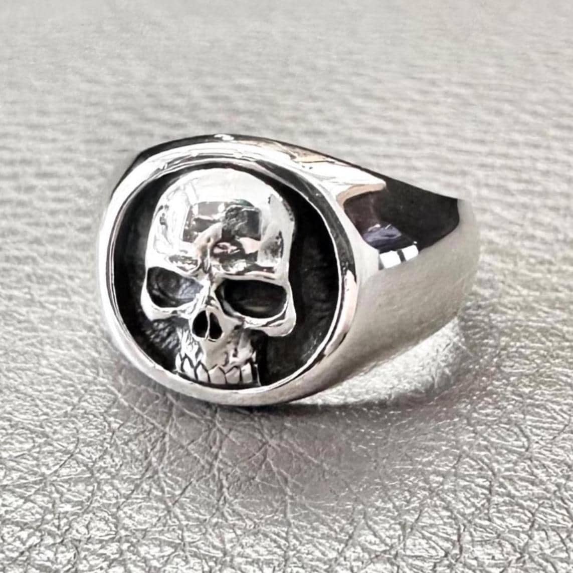 Skull Punk Gothic Pirate Skull Bones Biker Ring