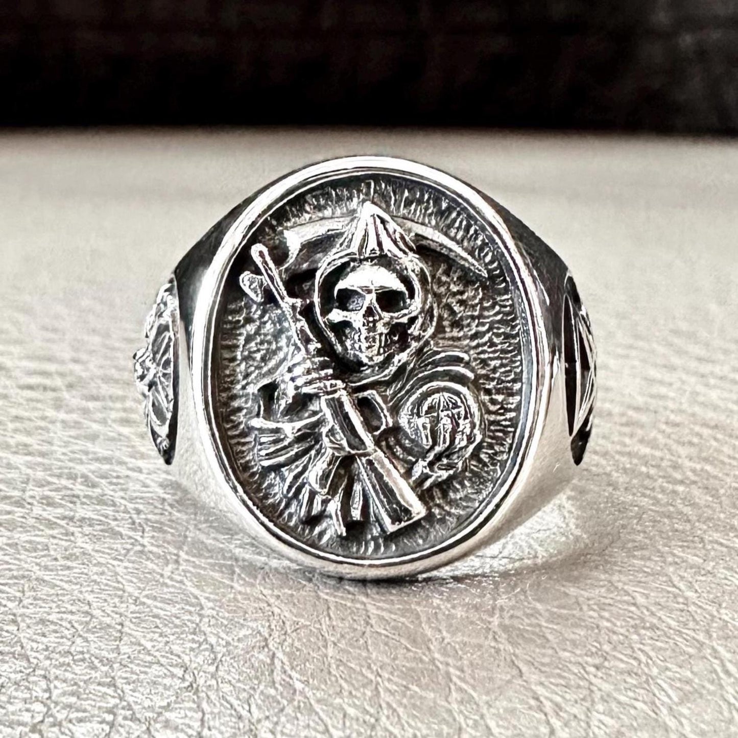 Grim Reaper God of Death Gothic Skull Ring