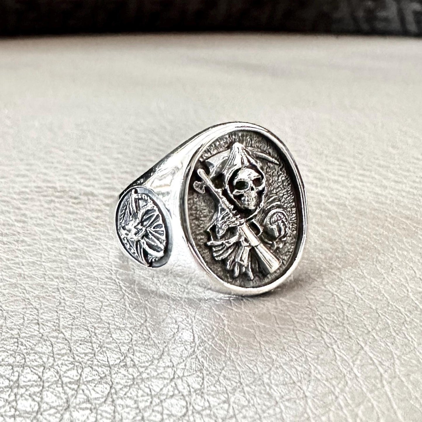Grim Reaper God of Death Gothic Skull Ring