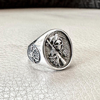 Grim Reaper God of Death Gothic Skull Ring