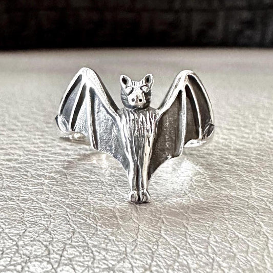 Bat Totem Vampire Wiccan Style Animal Ring