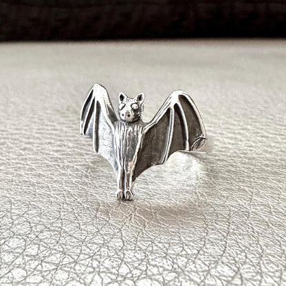 Bat Totem Vampire Wiccan Style Animal Ring
