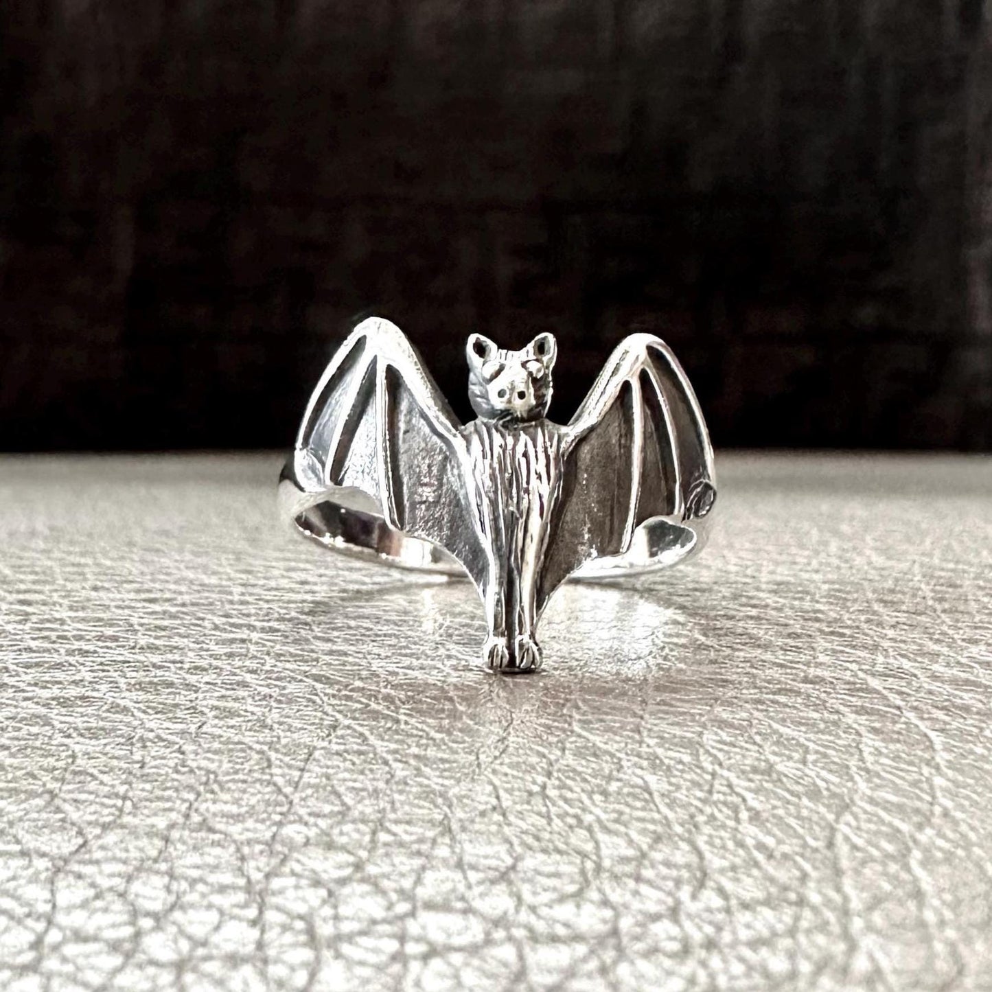 Bat Totem Vampire Wiccan Style Animal Ring