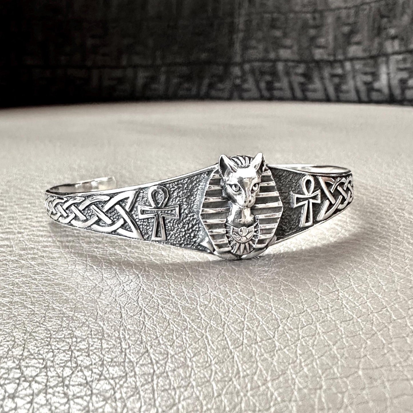 Bastet Egyptian Goddess Egypt Deities God Cuff Bracelet
