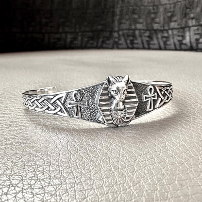 Bastet Egyptian Goddess Egypt Deities God Cuff Bracelet
