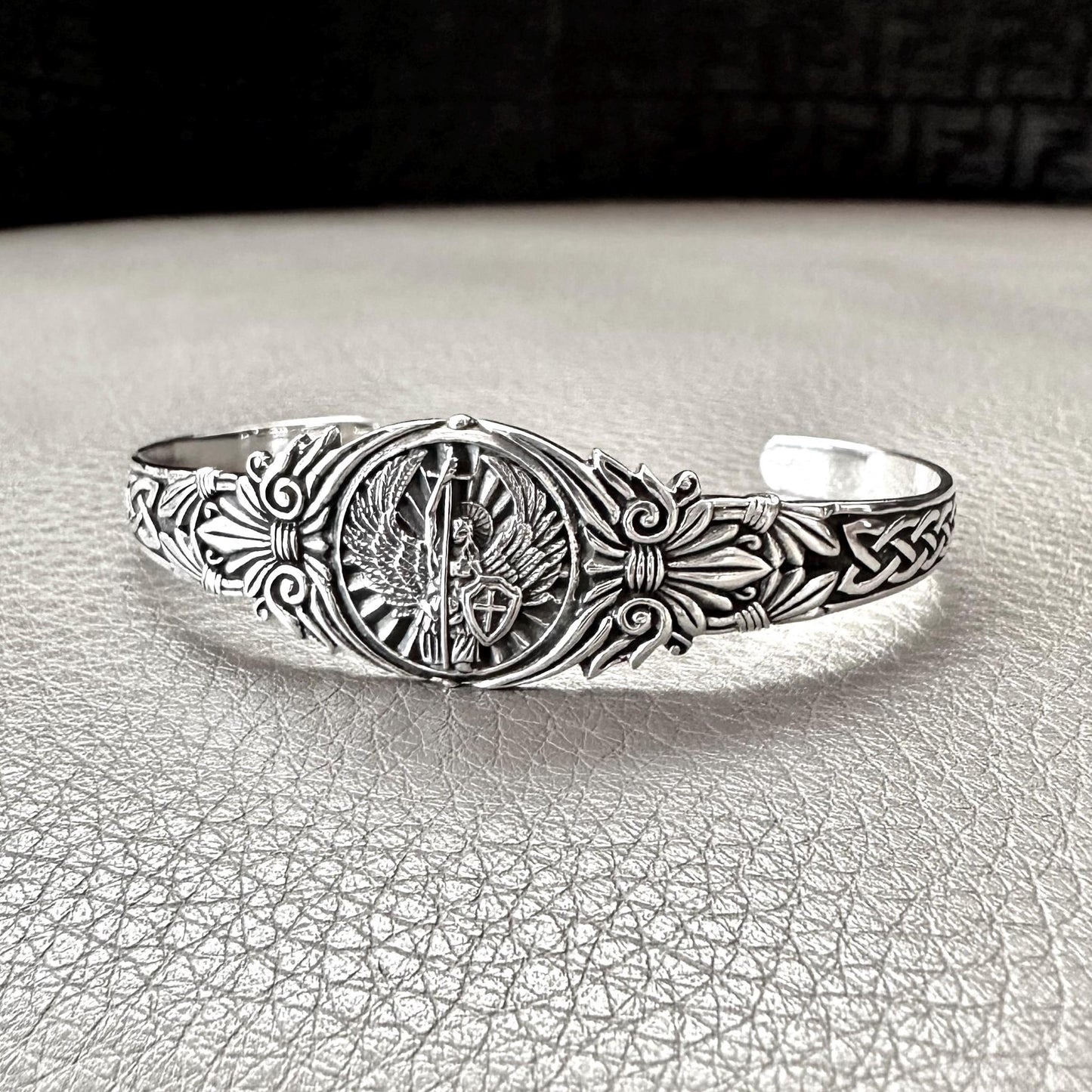 Saint Michael Christian ArchAngel Cuff Bracelet