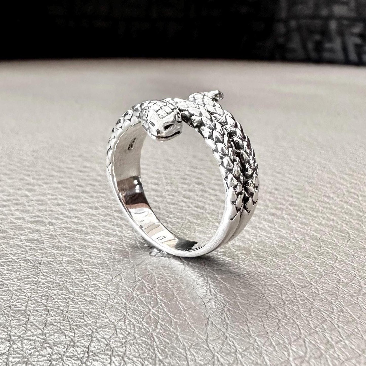 Coil Snake Black Mamba Serpent Ouroboros Ring