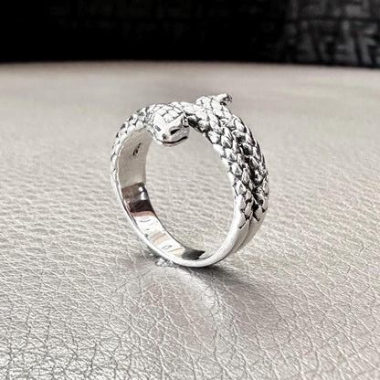 Coil Snake Black Mamba Serpent Ouroboros Ring