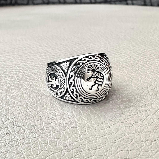 Hopi Kokopelli Indian Native American Deities Ring