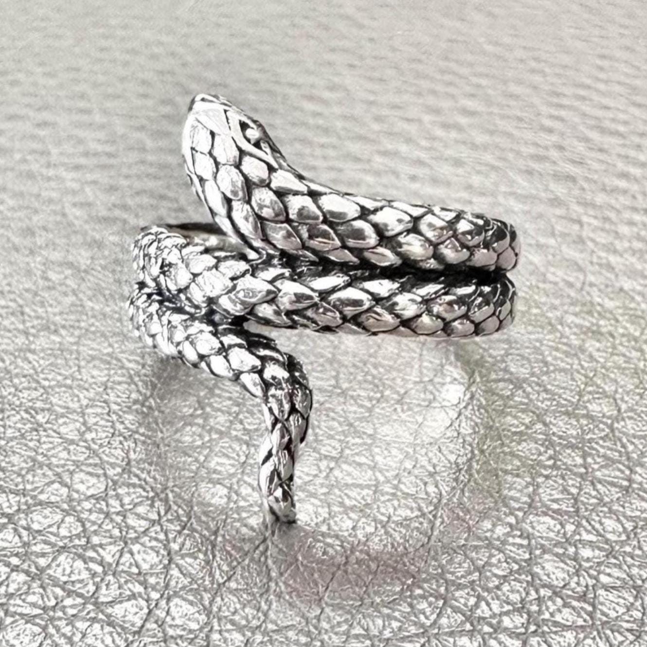 Coil Snake Black Mamba Serpent Ouroboros Ring