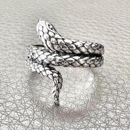 Coil Snake Black Mamba Serpent Ouroboros Ring