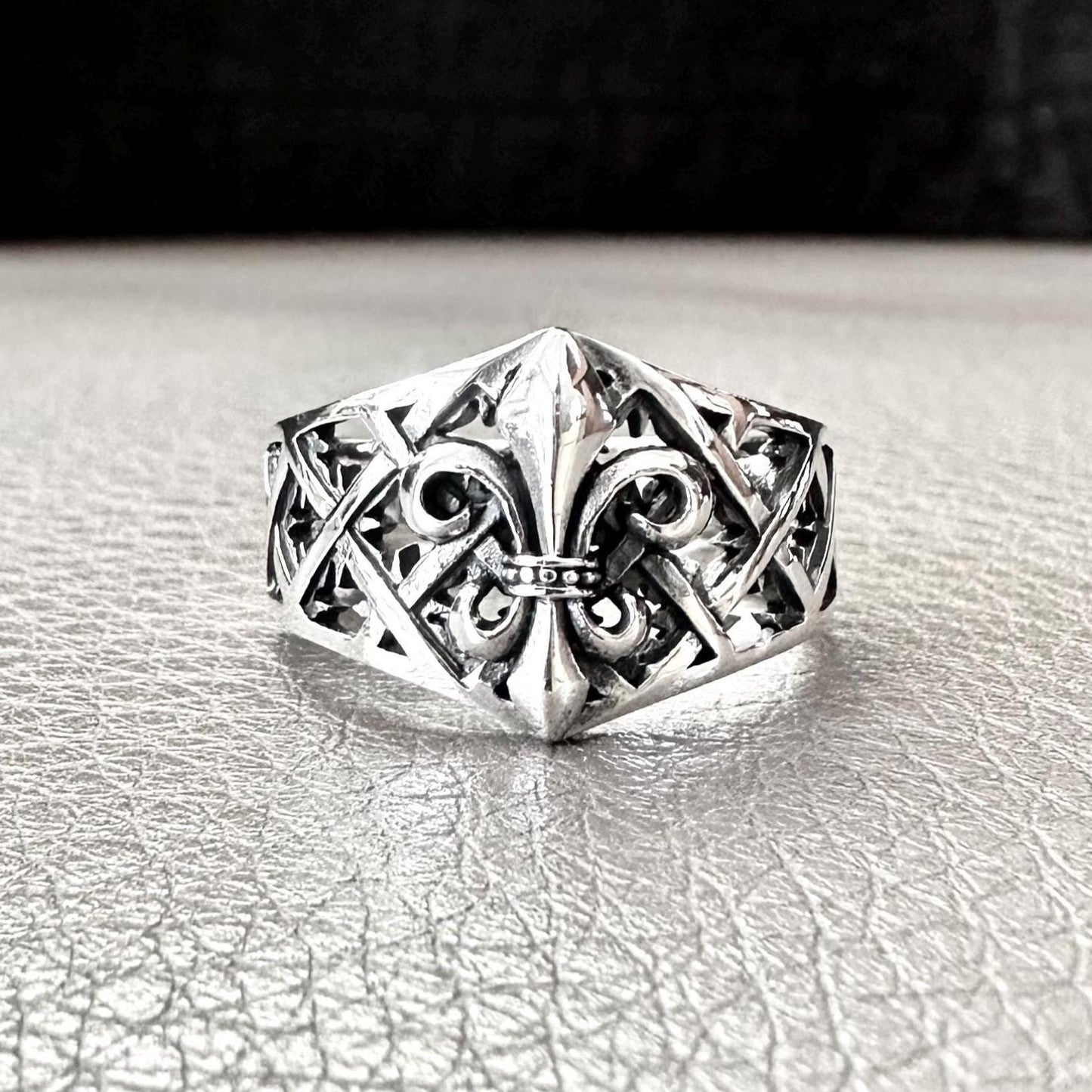 Fleur De Lis Three Musketeer French Heritage  Ring