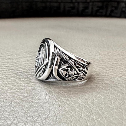 Grim Reaper God of Death Gothic Skull Ring