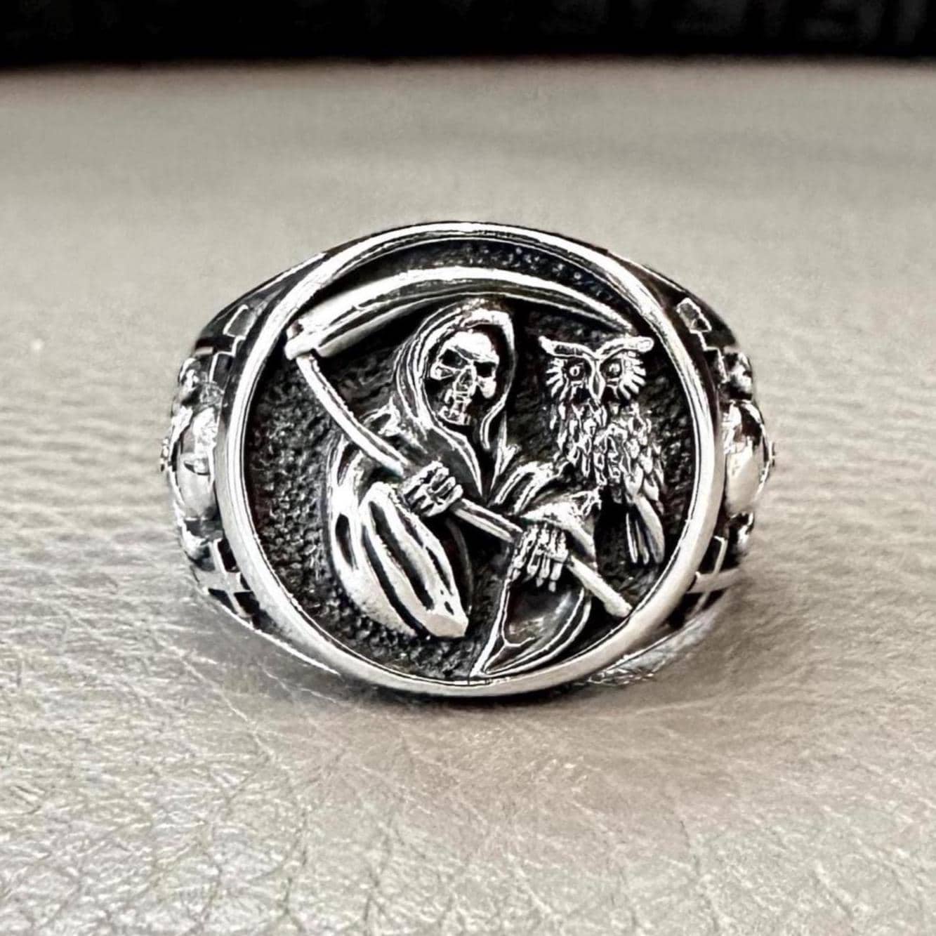 Grim Reaper God of Death Gothic Skull Ring