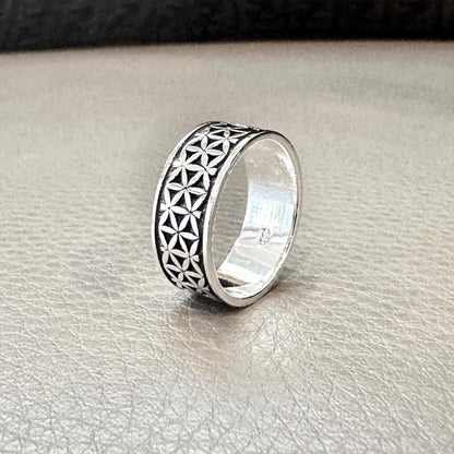 Flower of Life Viking Celtic Sacred Ring