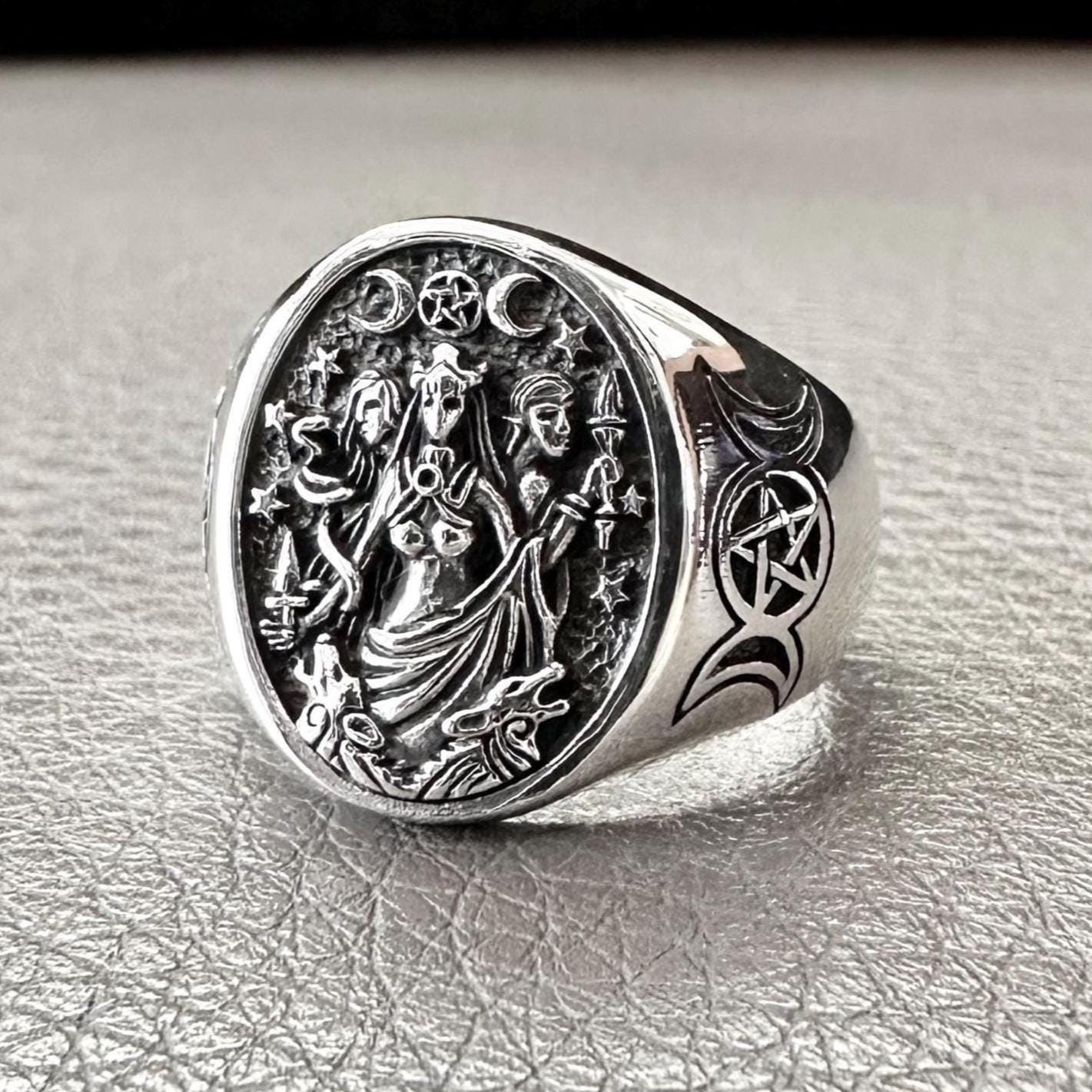 Moon Goddess Luna Deities Wiccan Ring