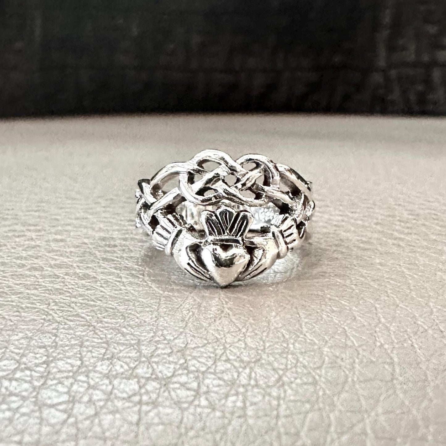 Claddagh Heritage Irish Celtic Knot Heart Ring