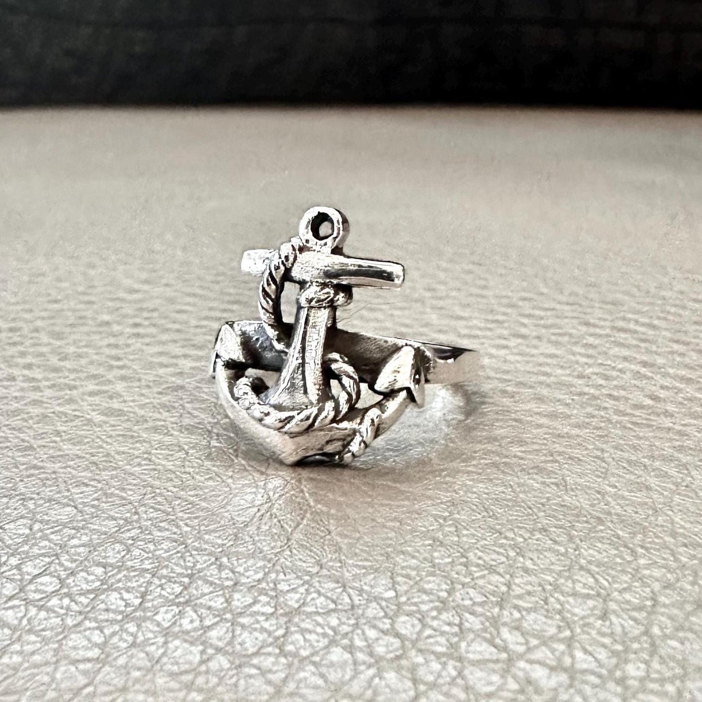 Punk Pirate Ship Anchor Sailor Amulet Ring