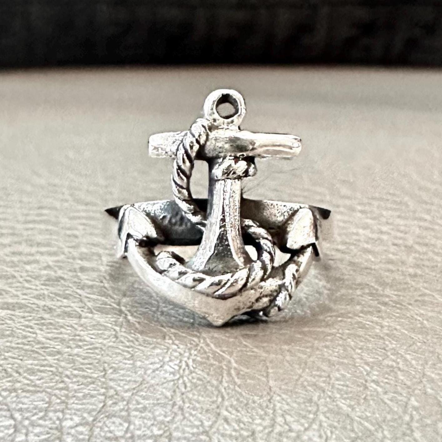 Punk Pirate Ship Anchor Sailor Amulet Ring