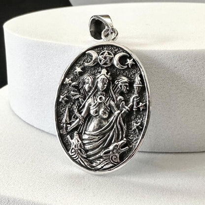 Triple Moon Goddess Luna Deity Wiccan Pendant/Necklace
