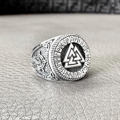 Valknut Viking Interlocked Triangles Celtic Knot Ring