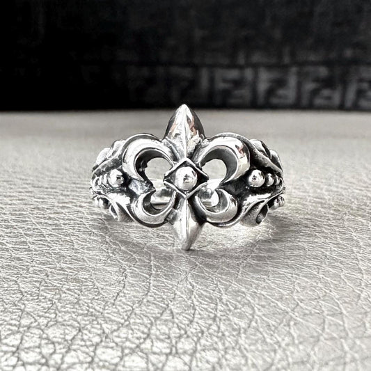 Fleur De Lis Three Musketeer French Christian Ring