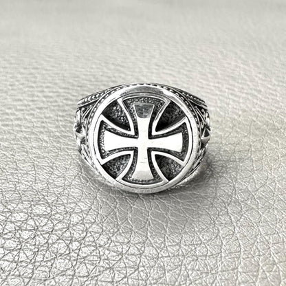 Templar Cross Knight Seal Christian Catholic Crusader Ring