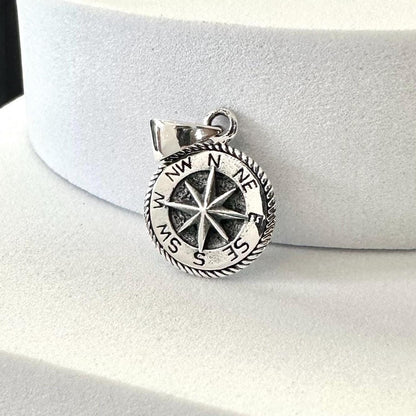 Small Compass Charm North Star Sailor Pendant/Necklace