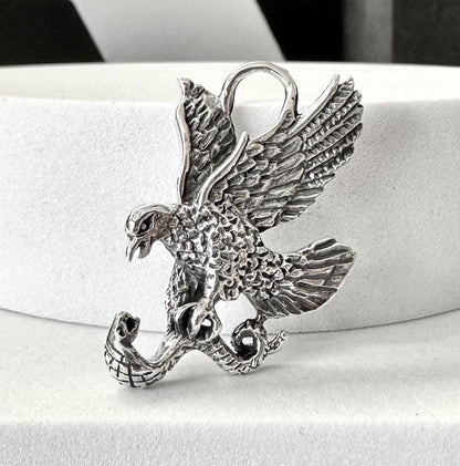 Eagle Bird Native American Indian Falcon Pendant/Necklace
