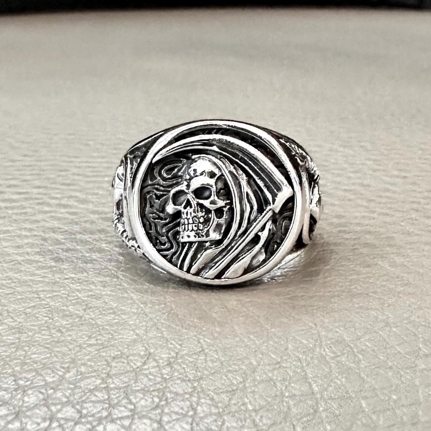 Grim Reaper God of Death Gothic Skull Ring