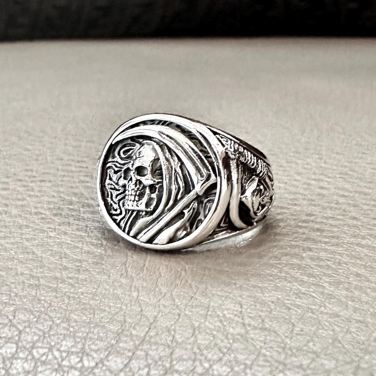 Grim Reaper God of Death Gothic Skull Ring
