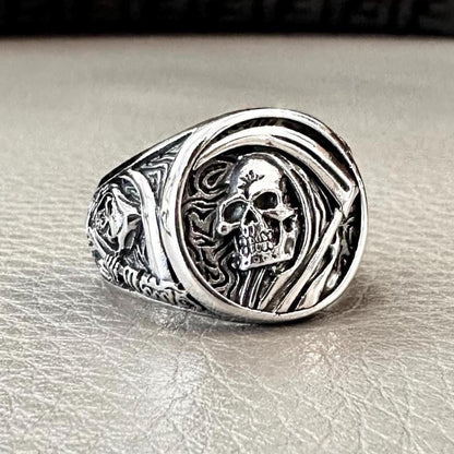 Grim Reaper God of Death Gothic Skull Ring