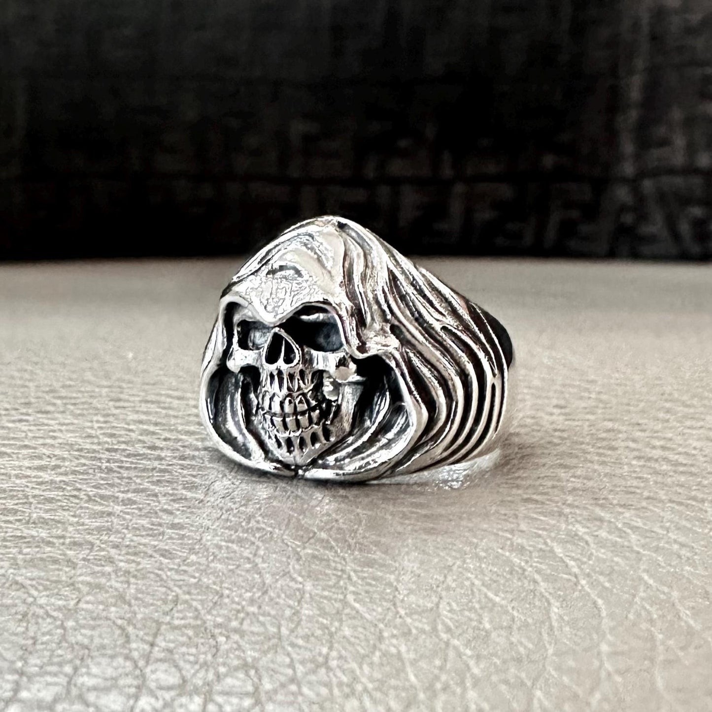 Grim Reaper God of Death Gothic Punk Skull Ring