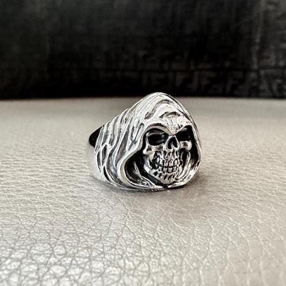 Grim Reaper God of Death Gothic Punk Skull Ring