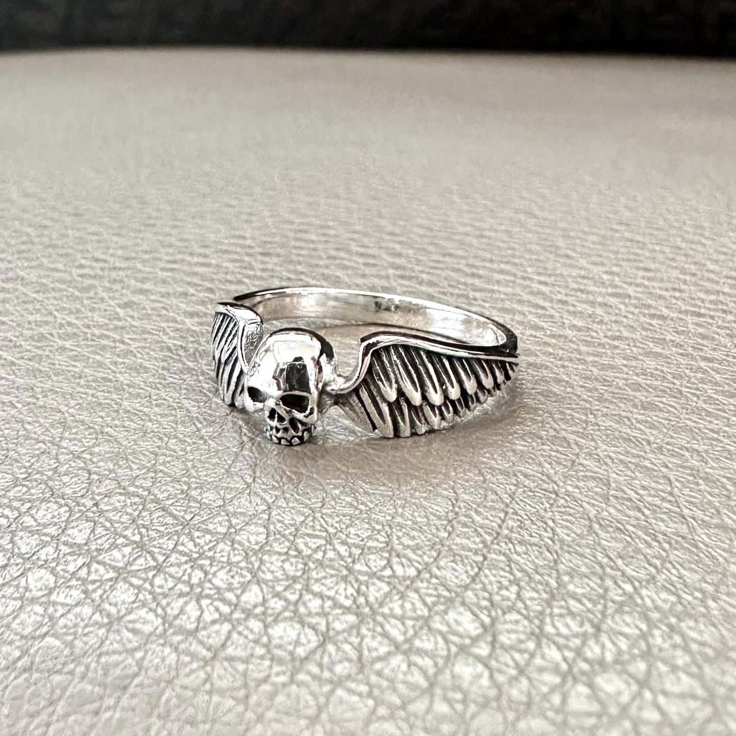Skull Gothic Punk Angel Biker Ring