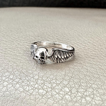 Skull Gothic Punk Angel Biker Ring