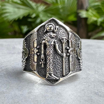 Sekhmet Egyptian Goddess Deity of War Talisman Ring