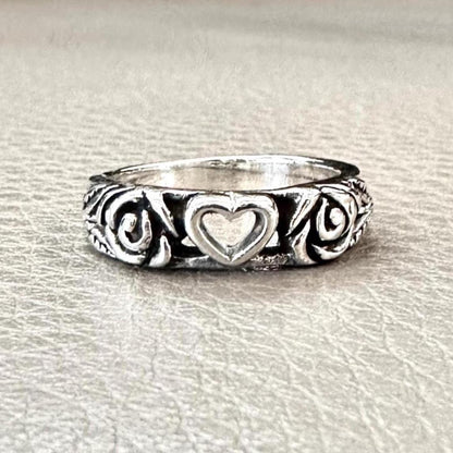 Love Ring Heart & Rose Ring