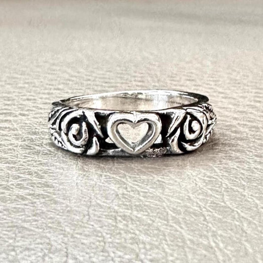Love Ring Heart & Rose Ring