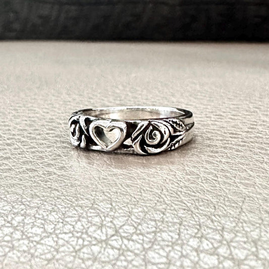 Love Ring Heart & Rose Ring