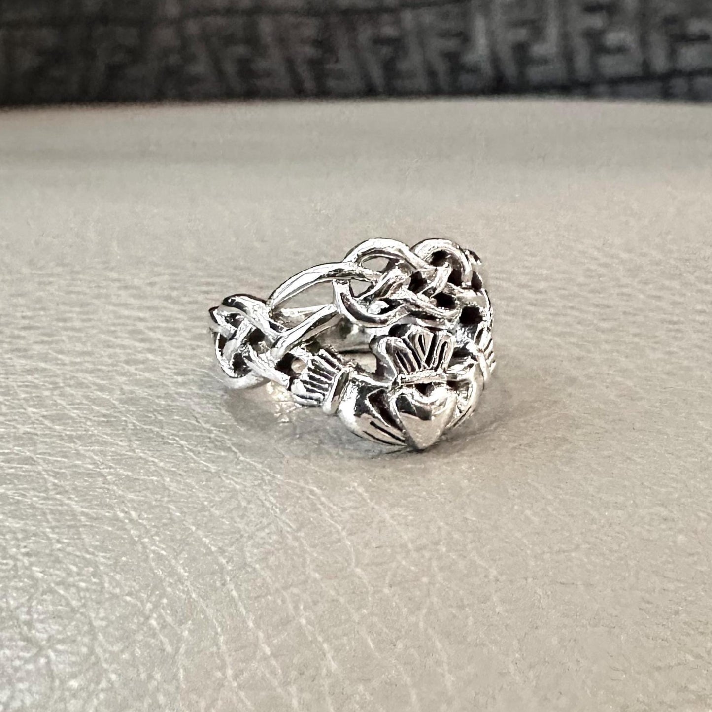 Claddagh Heritage Irish Celtic Knot Heart Ring