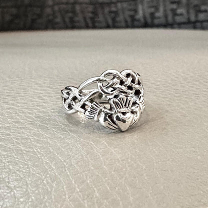 Claddagh Heritage Irish Celtic Knot Heart Ring