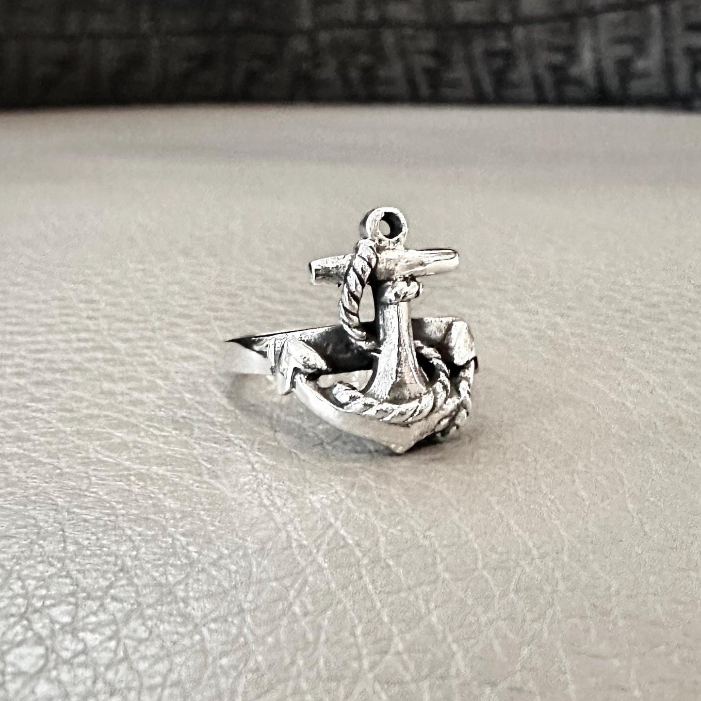 Punk Pirate Ship Anchor Sailor Amulet Ring