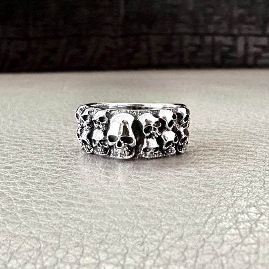 Skull Wall Punk Gothic Style Biker Ring