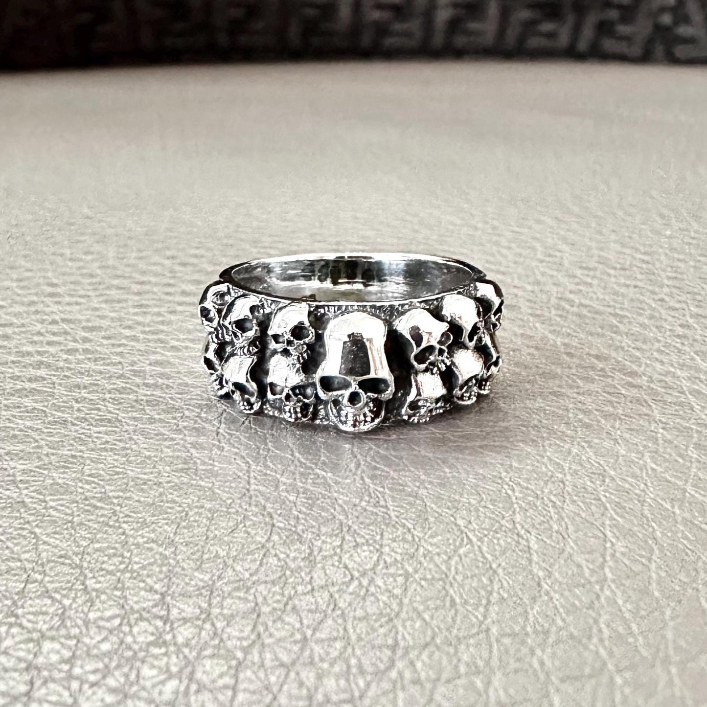 Skull Wall Punk Gothic Style Biker Ring