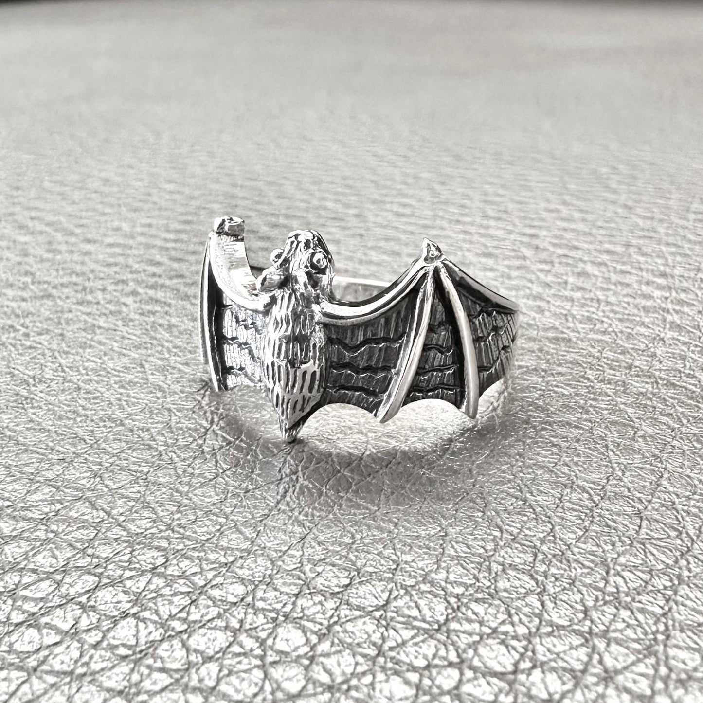 Bat Totem Vampire Wiccan Style Animal Ring