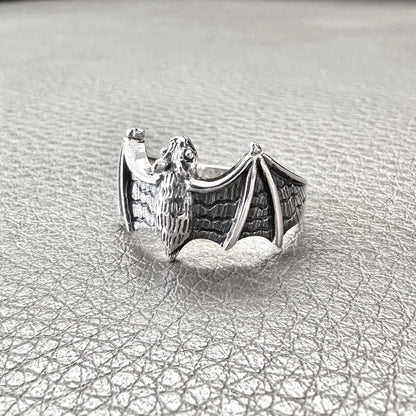 Bat Totem Vampire Wiccan Style Animal Ring