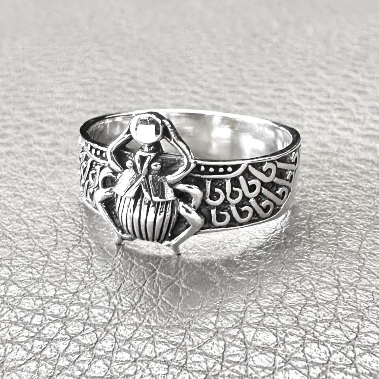 Scarab Ancient Egyptian Beetle Bug Scarabaeus Ring